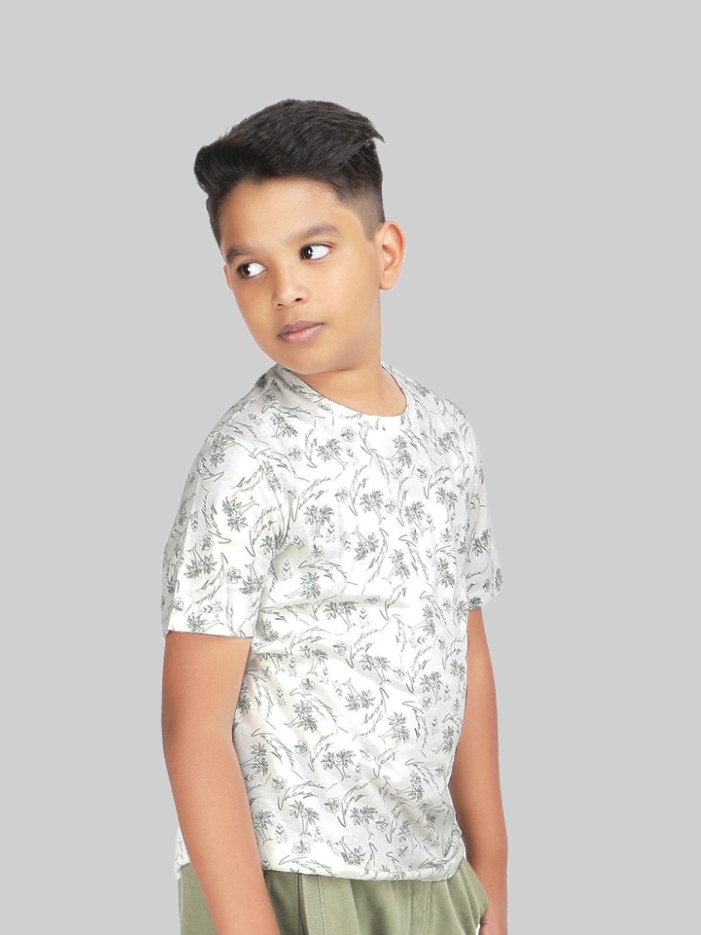 Green Print Boy T-Shirt
